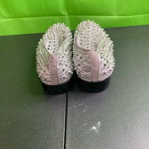 Studded Silver Women's Shoes